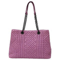 Bottega Veneta Pink Purple Leather Tote Bag (Pre-Owned)