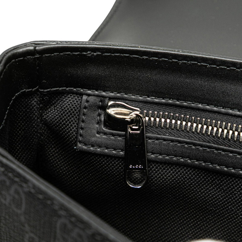 Gucci Black Pvc Leather Shoulder Bag (Pre-Owned)