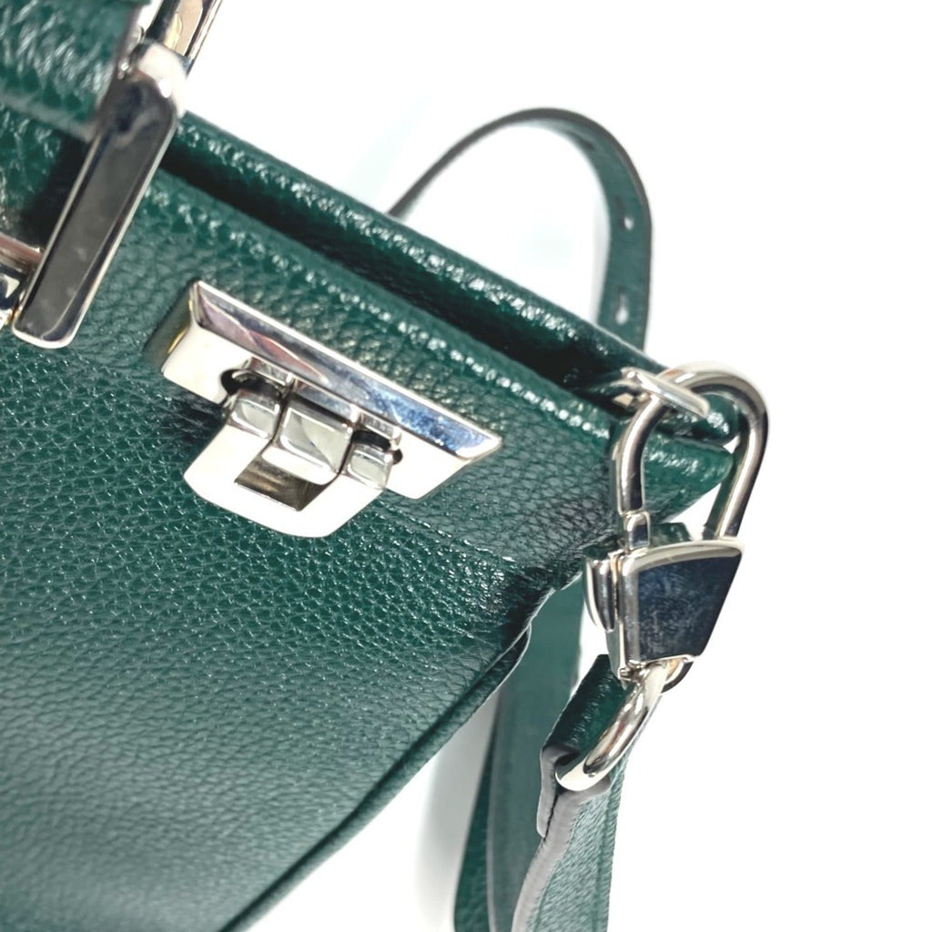Gucci Green Leather Handbag Shoulder Bag (Pre-Owned)