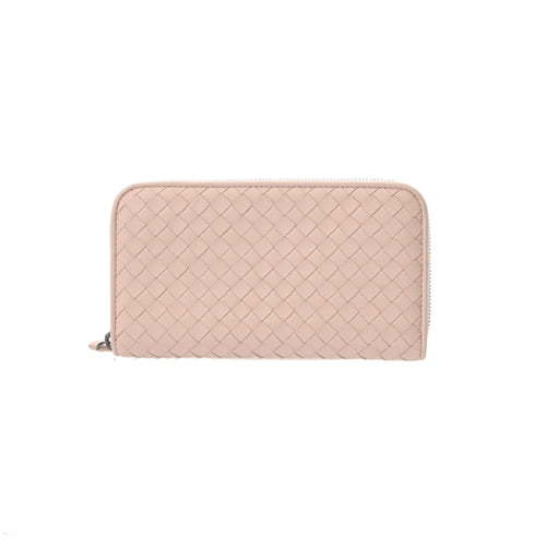 Bottega Veneta Baby Pink Leather Long Wallet (Bi-Fold) (Pre-Owned)