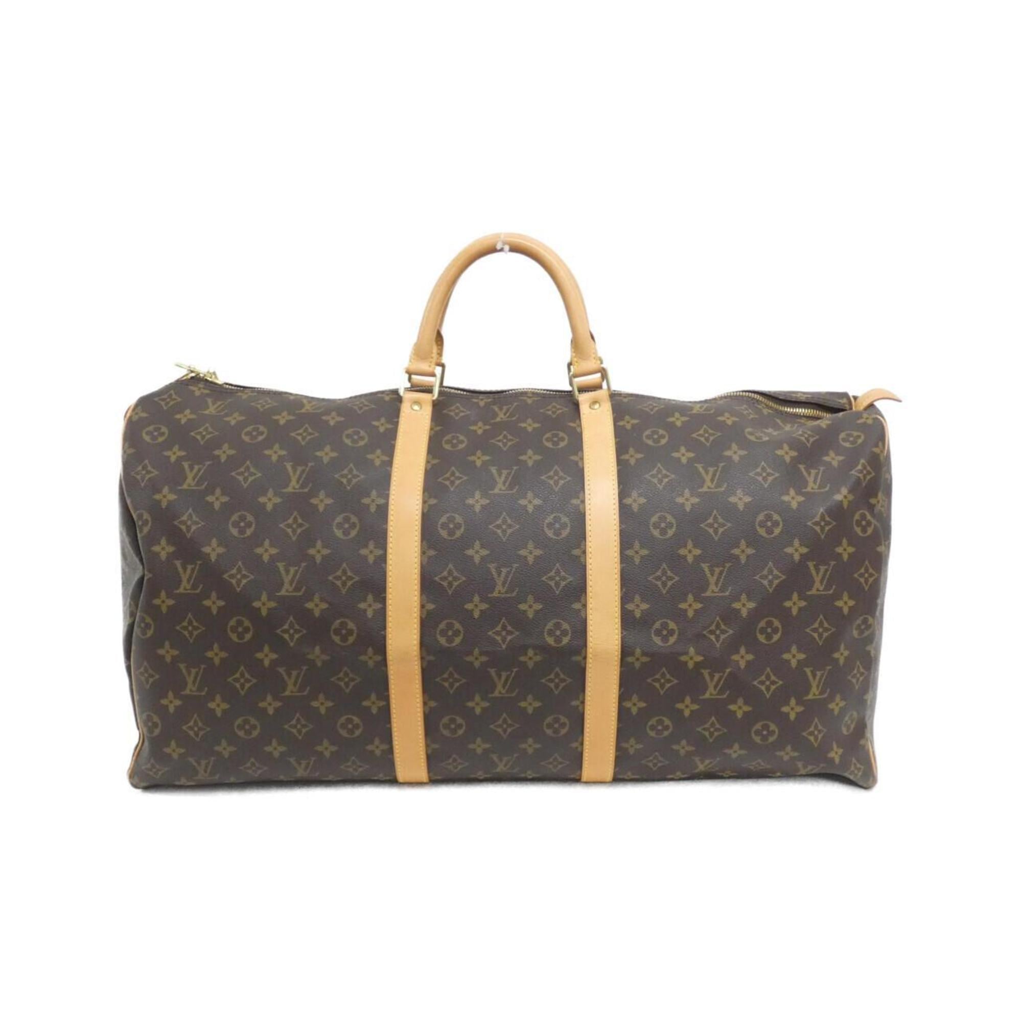 Louis Vuitton Monogram Marron Coated Canvas Boston Bag (Pre-Owned)