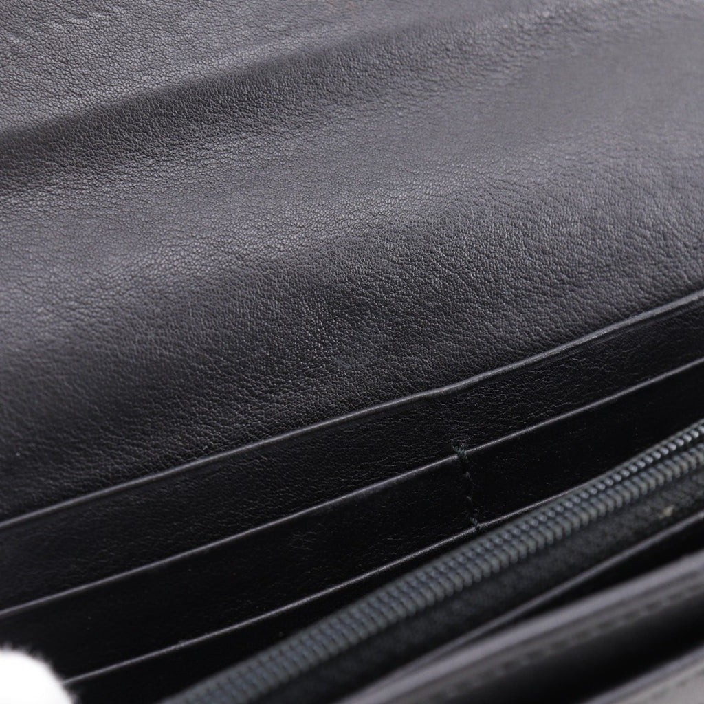 Gucci Black Leather Long Wallet (Bi-Fold) (Pre-Owned)