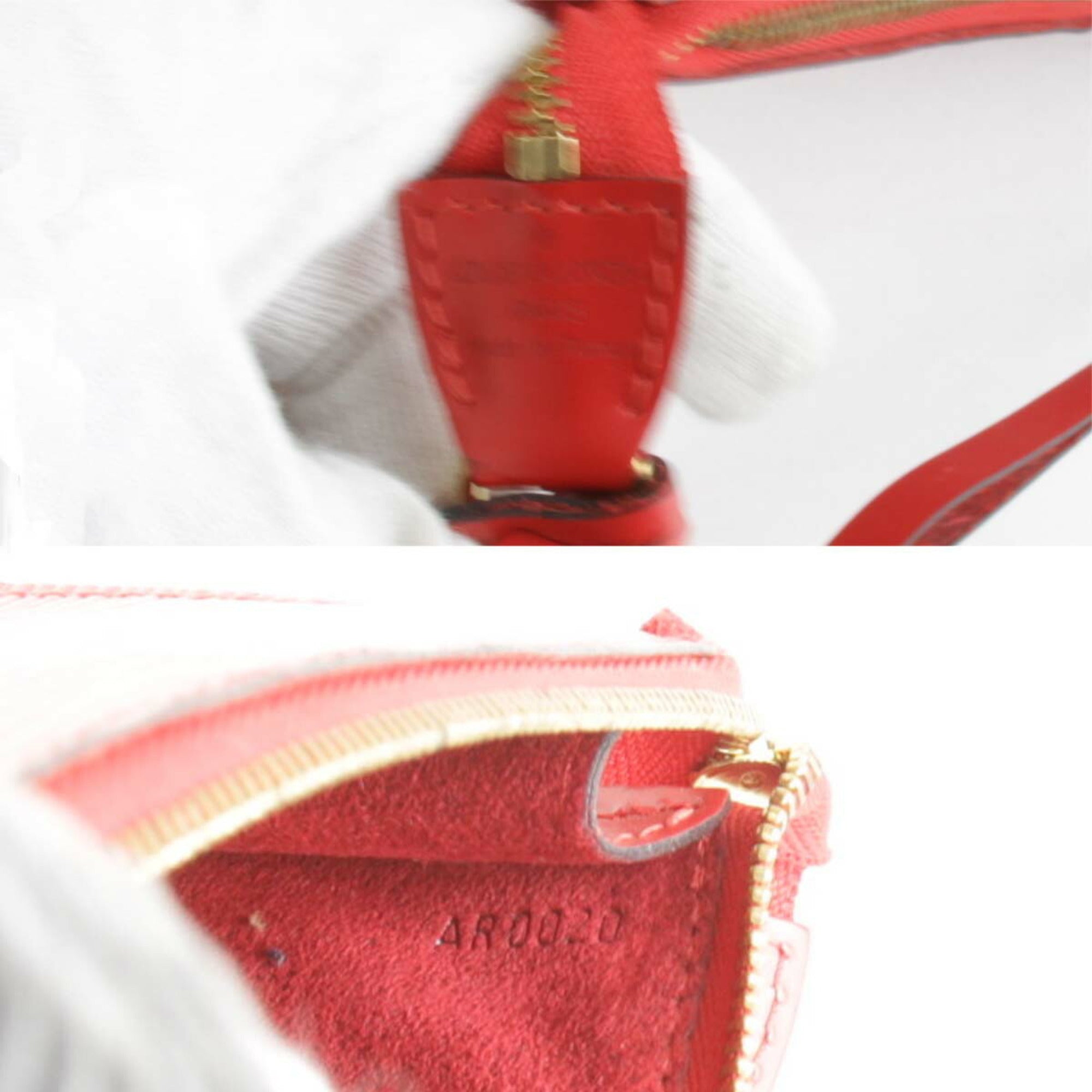 Louis Vuitton Red Color Epi Leather Pouch (Pre-Owned)