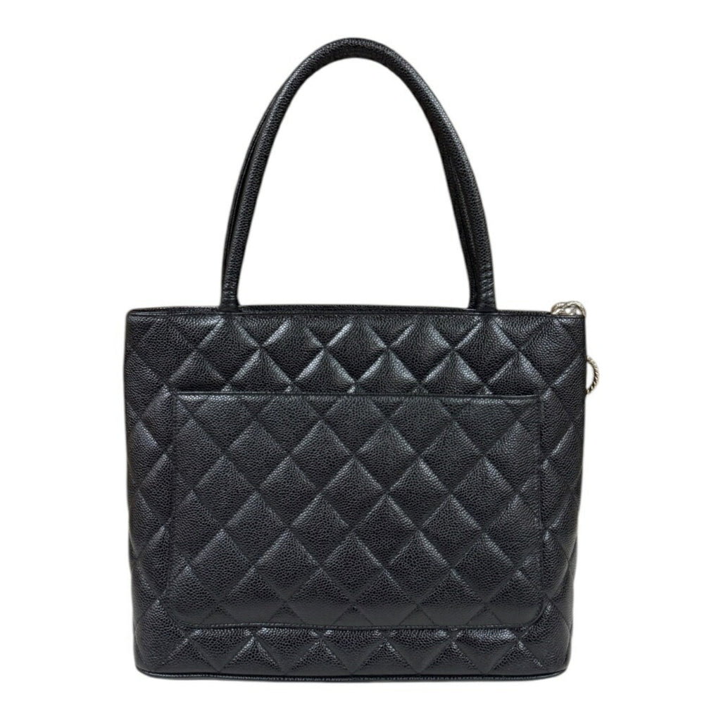 Chanel Caviar Skin Black Caviar Leather Tote Bag (Pre-Owned)