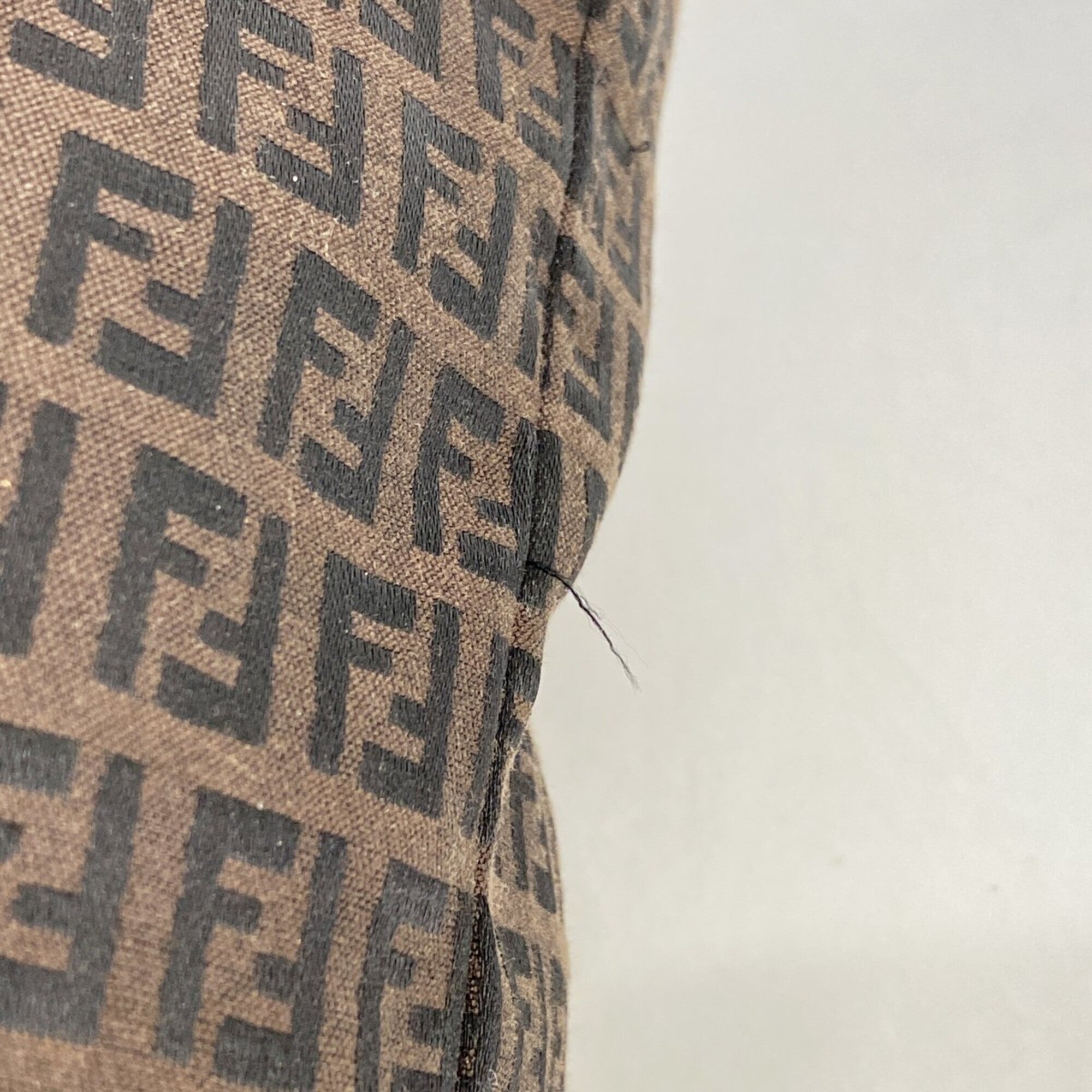 Fendi Brown Nylon Canvas Tote Bag (Pre-Owned)