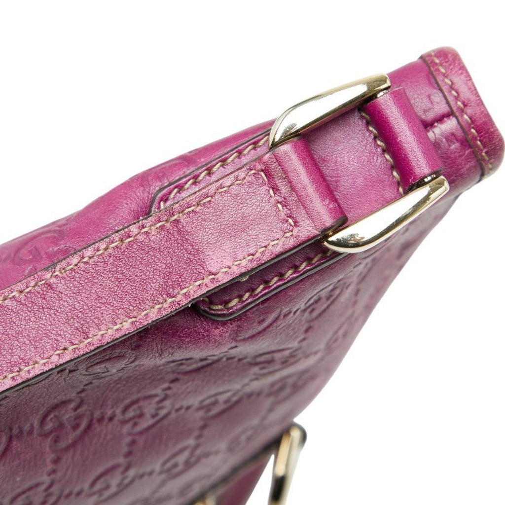Gucci Purple Leather Shoulder Bag (Pre-Owned)