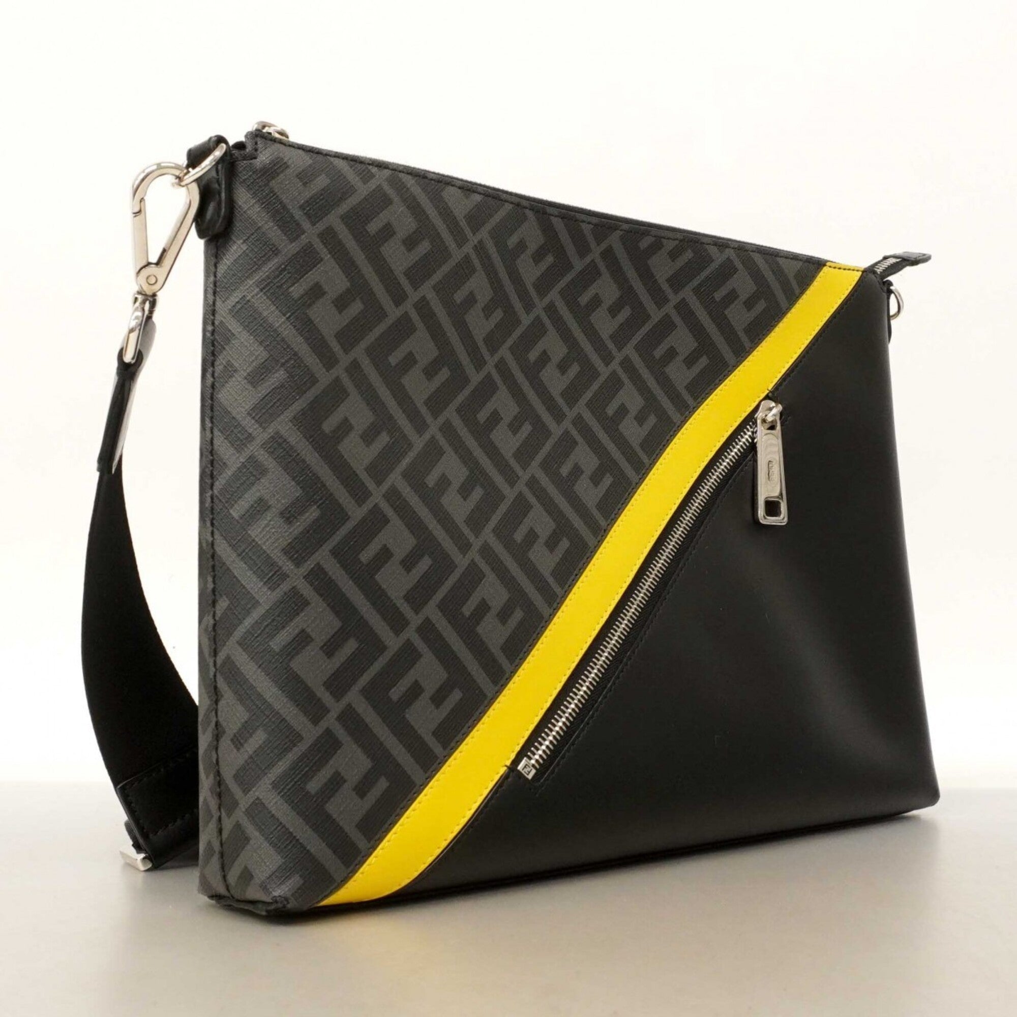Fendi Black Yellow Pvc Shoulder Bag (Pre-Owned)