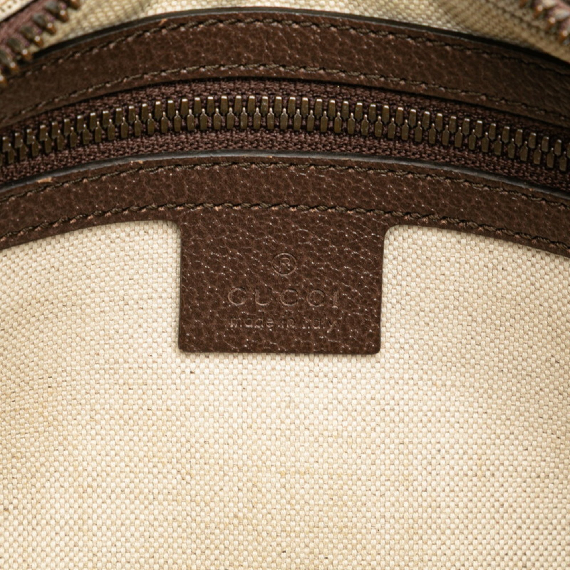 Gucci Beige Brown Pvc Leather Sling Bag (Pre-Owned)