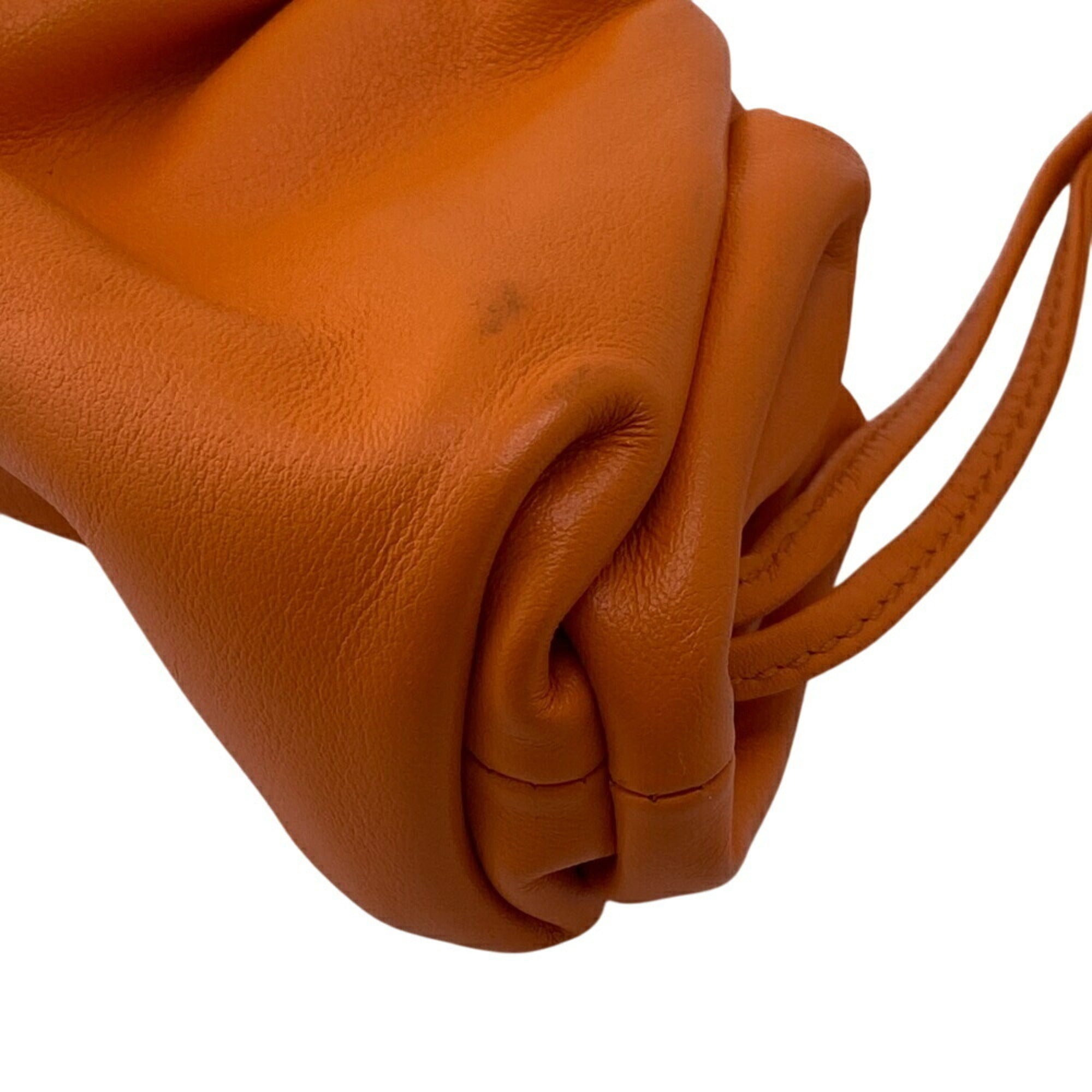Bottega Veneta Orange Leather Coin Purse/Coin Case (Pre-Owned)