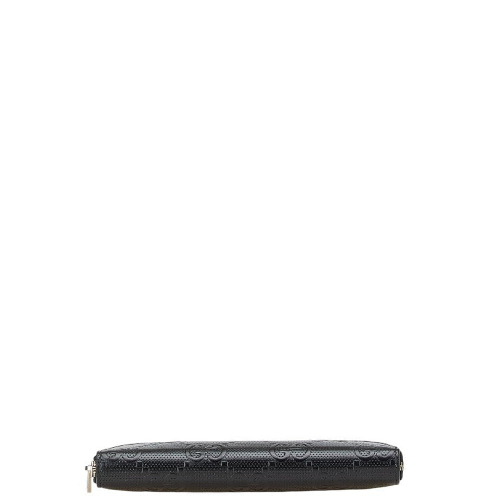 Gucci Black Leather Long Wallet (Bi-Fold) (Pre-Owned)