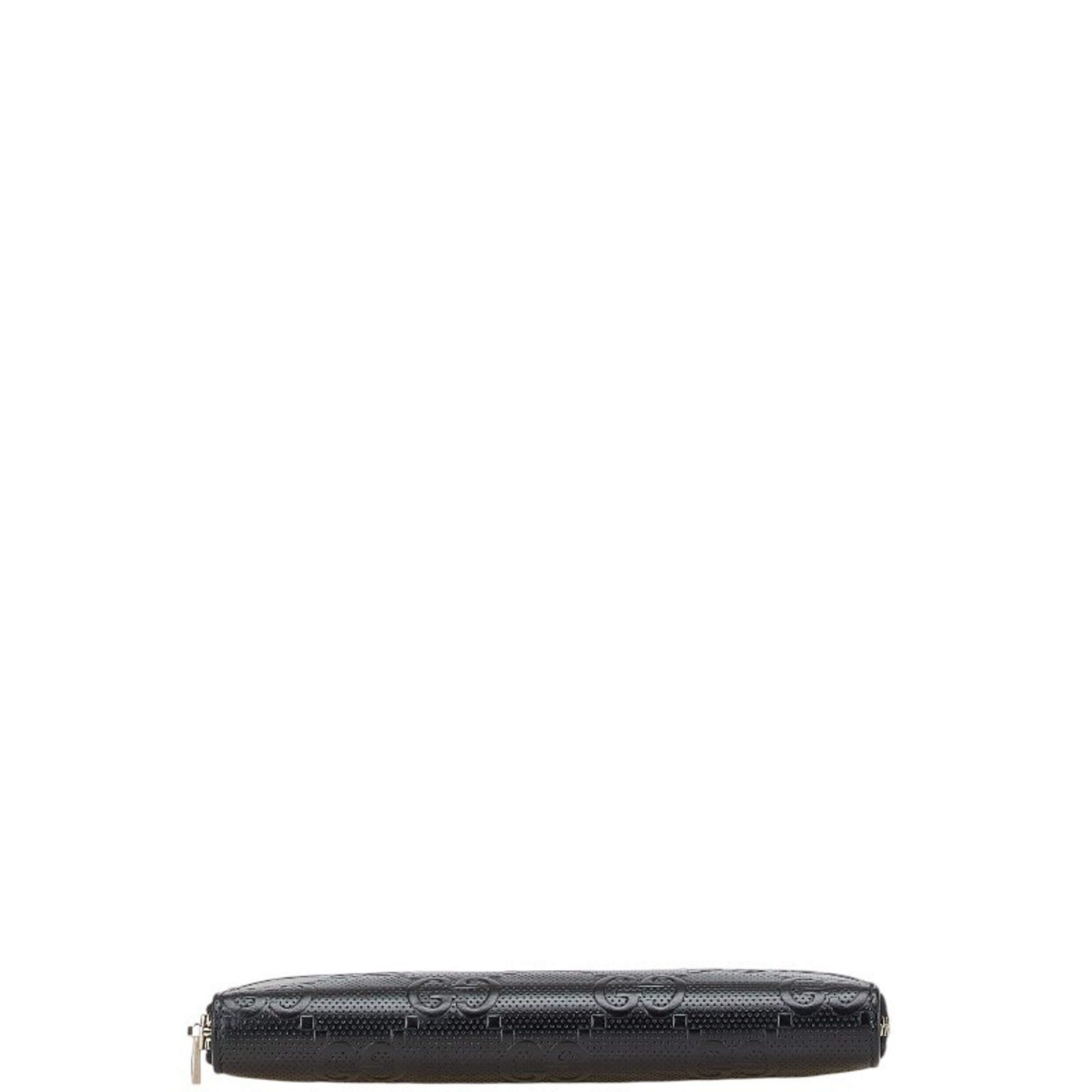 Gucci Black Leather Long Wallet (Bi-Fold) (Pre-Owned)
