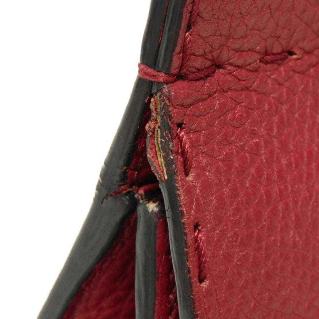 Gucci Gg Marmont Red Color Leather Handbag Shoulder Bag (Pre-Owned)