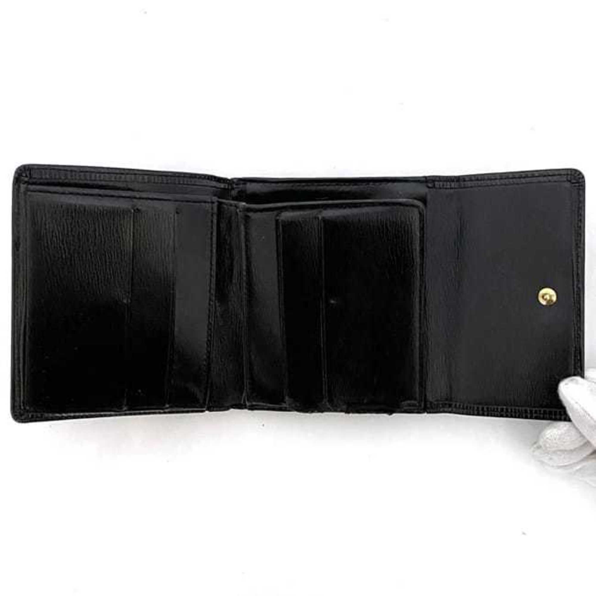 Louis Vuitton Black Noir Epi Leather Wallet (Tri-Fold) (Pre-Owned)