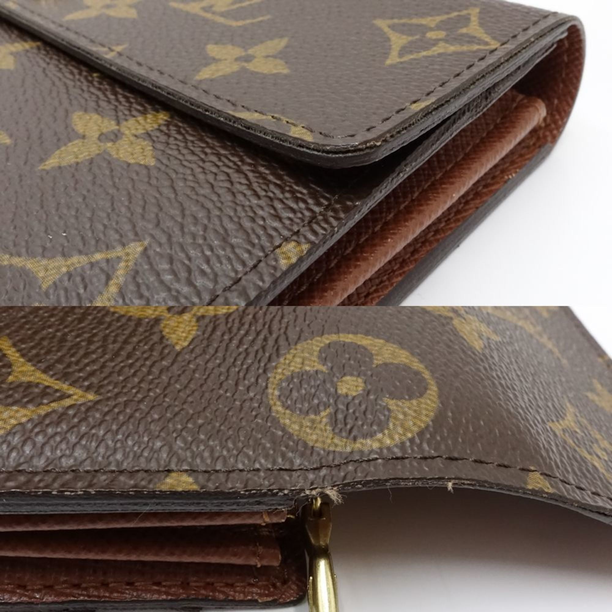 Louis Vuitton Monogram Brown Canvas Long Wallet (Bi-Fold) (Pre-Owned)