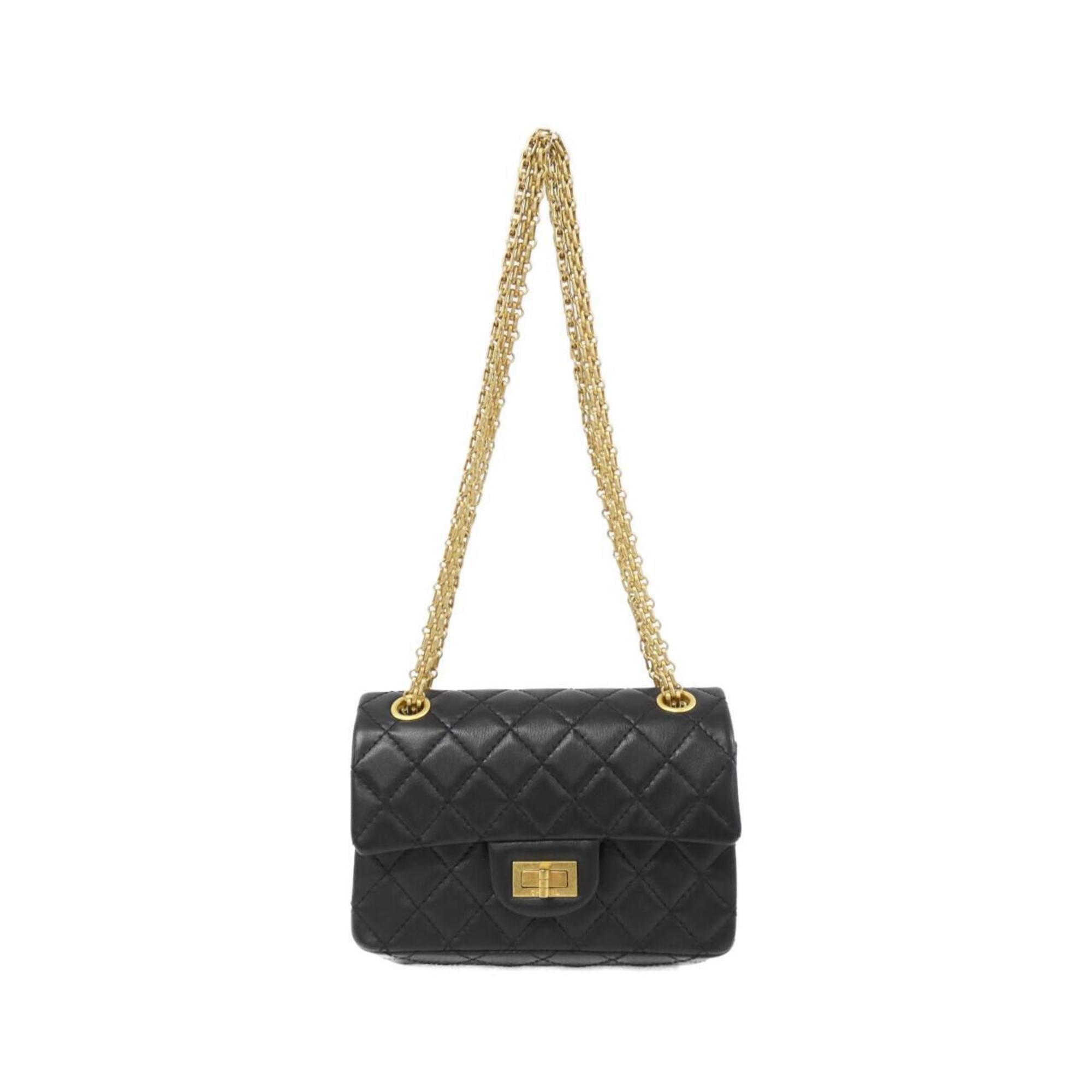 Chanel Black Leather Shoulder Bag (Pre-Owned)