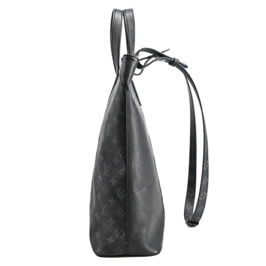 Louis Vuitton Black Noir Taigarama Handbag Shoulder Bag Tote Bag (Pre-Owned)
