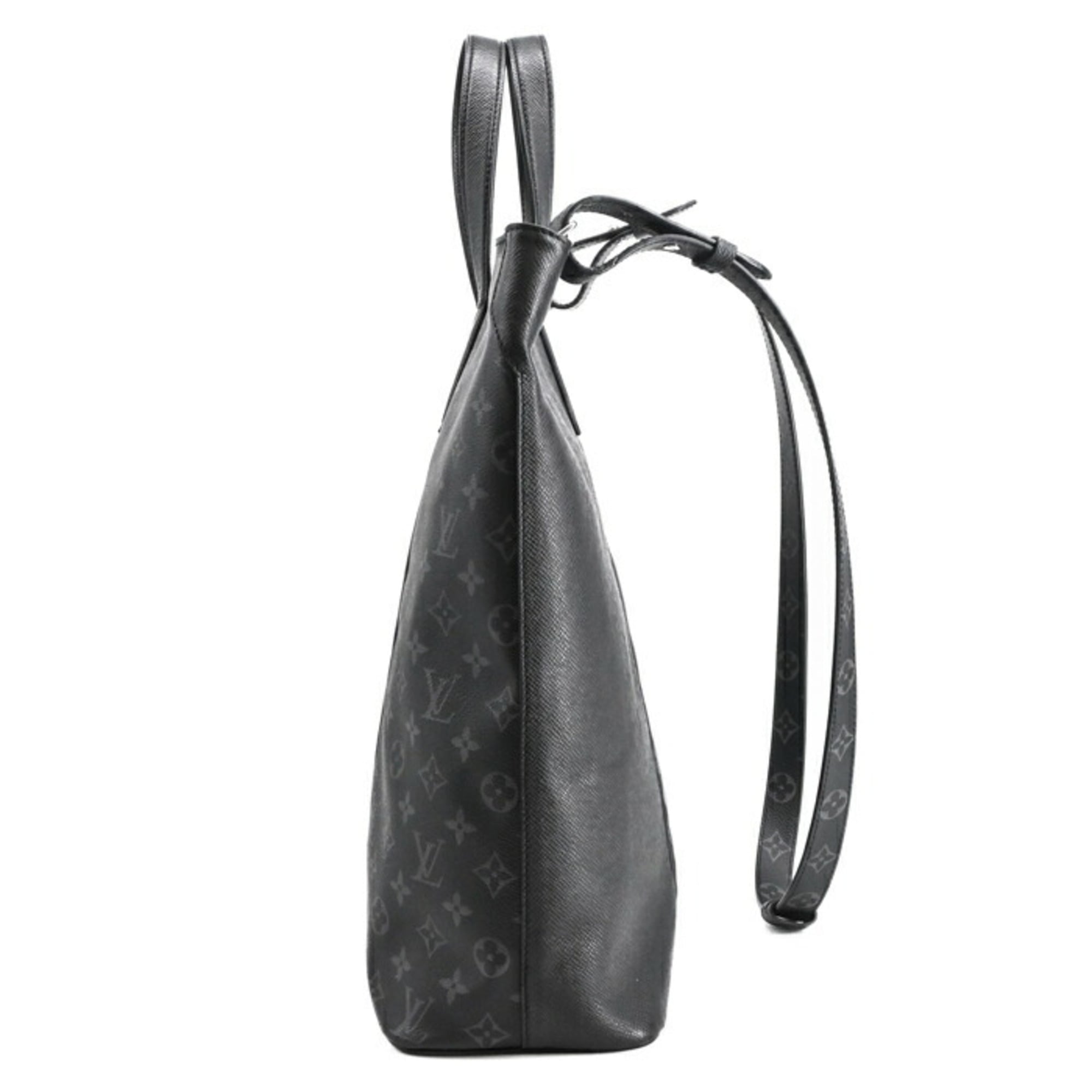 Louis Vuitton Black Noir Taigarama Handbag Shoulder Bag Tote Bag (Pre-Owned)