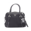 Prada Black Nylon Leather Handbag (Pre-Owned)