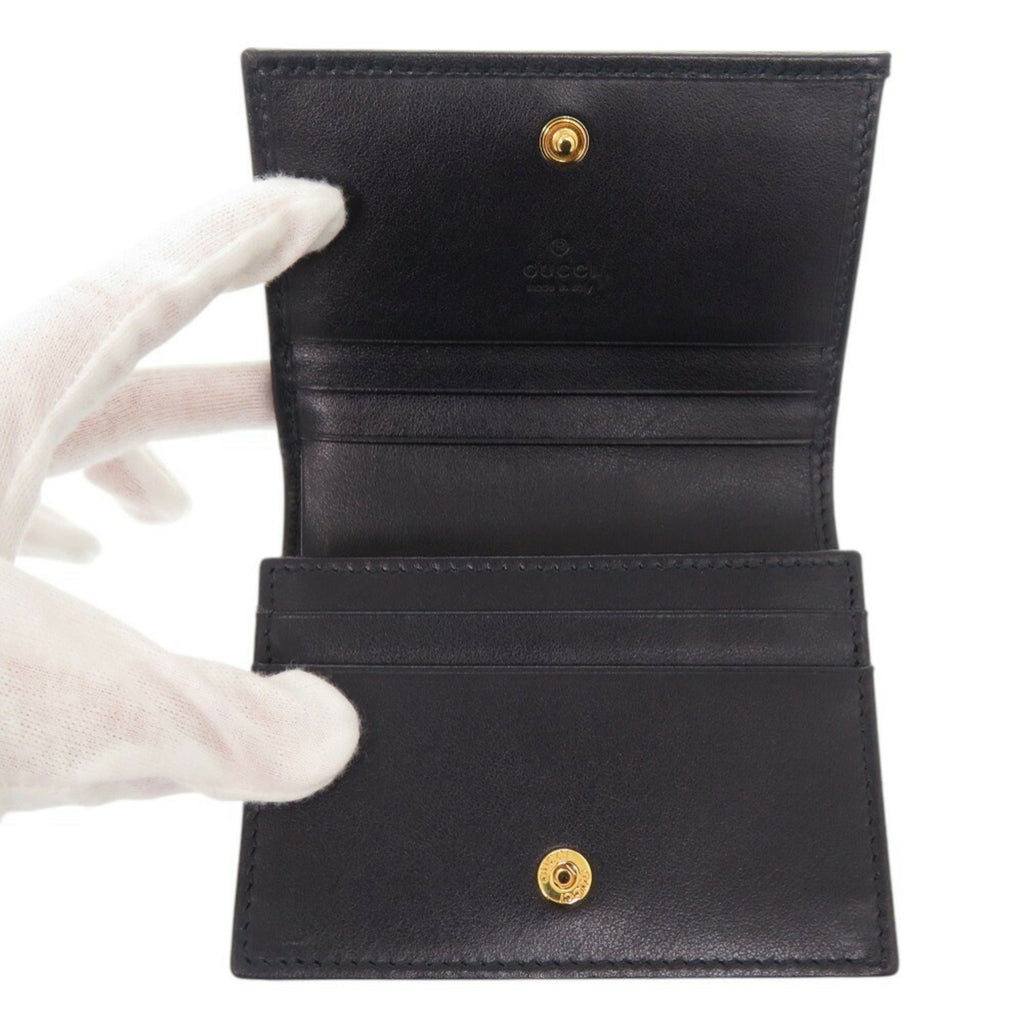 Gucci Beige Navy Canvas Leather Wallet (Bi-Fold) (Pre-Owned)