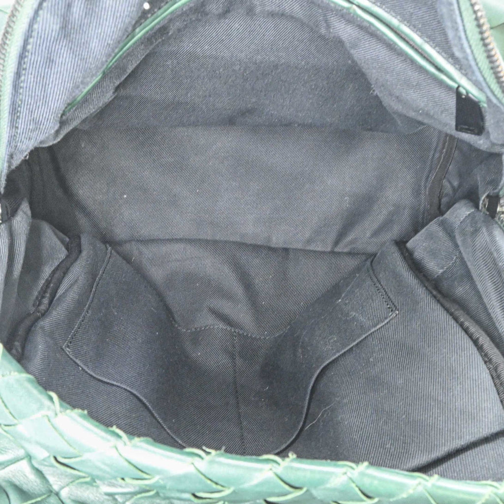 Bottega Veneta Green Intrecciato Backpack (Pre-Owned)