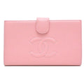 Chanel Pink Grained Calfskin Wallet (Bi-Fold) (Pre-Owned)