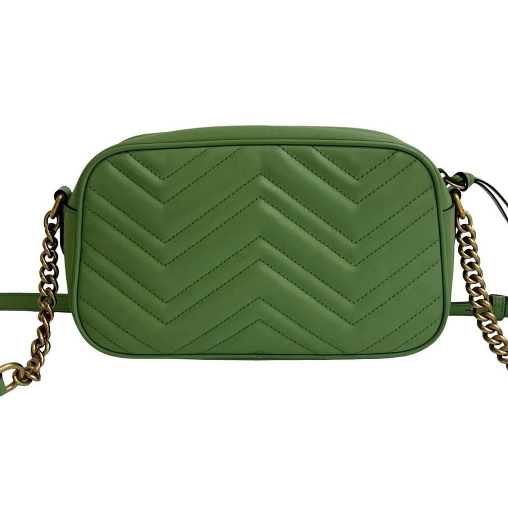 Gucci Green Leather Pochette Shoulder Bag (Pre-Owned)