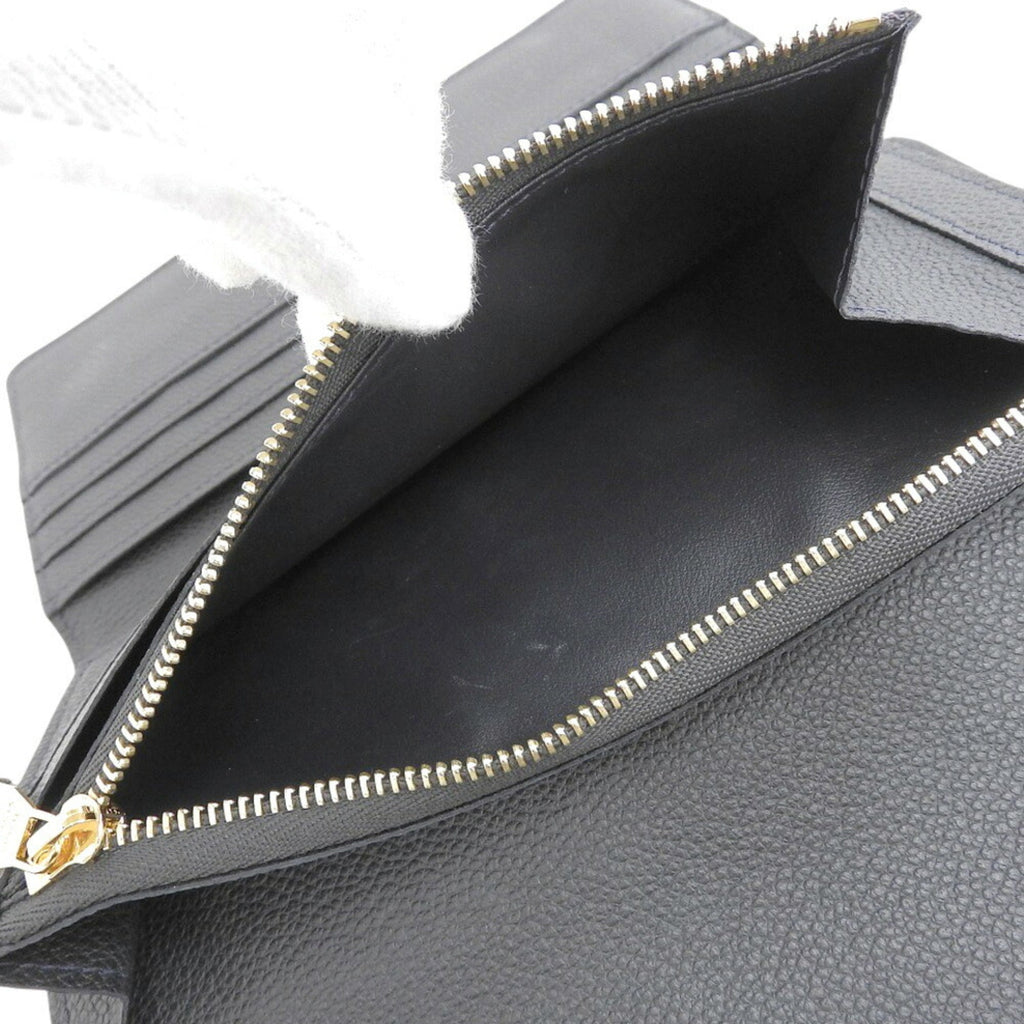 Louis Vuitton Infini Navy Monogram Empreinte Long Wallet (Tri-Fold) (Pre-Owned)