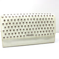 Prada White Leather Long Wallet (Bi-Fold) (Pre-Owned)