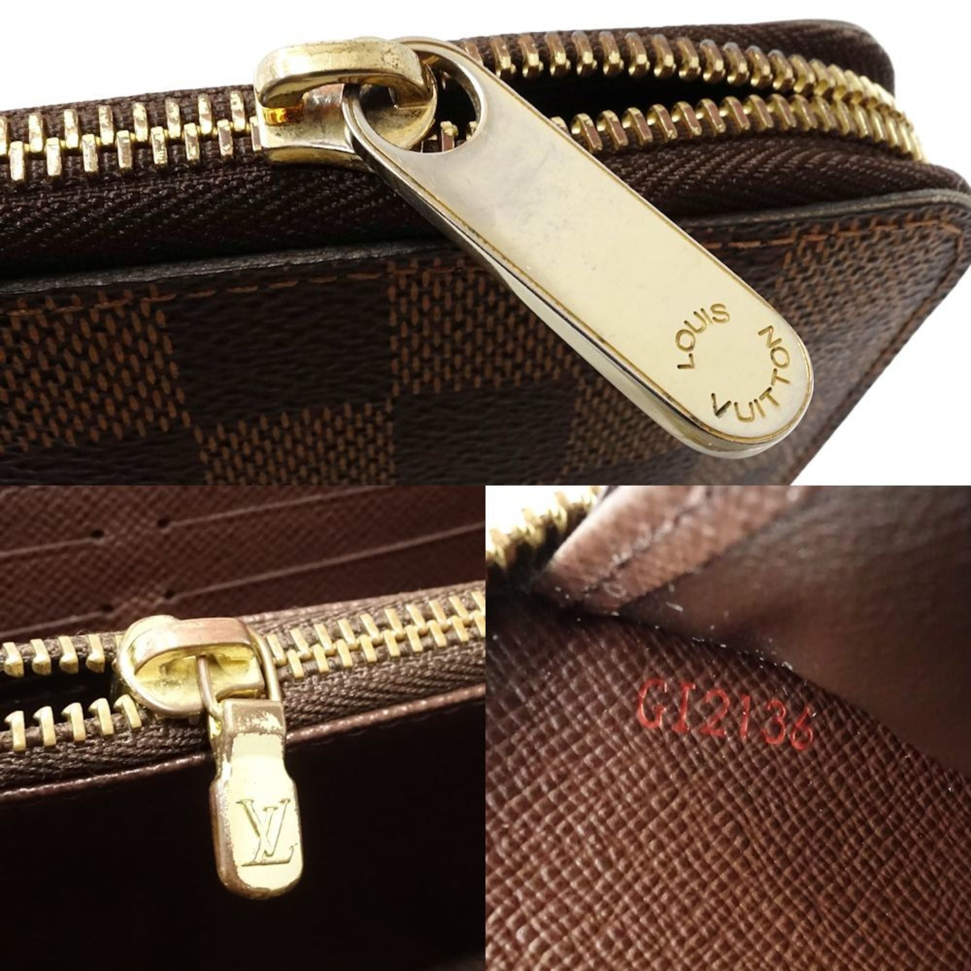 Louis Vuitton Damier Canvas Ebene Canvas Long Wallet (Bi-Fold) (Pre-Owned)
