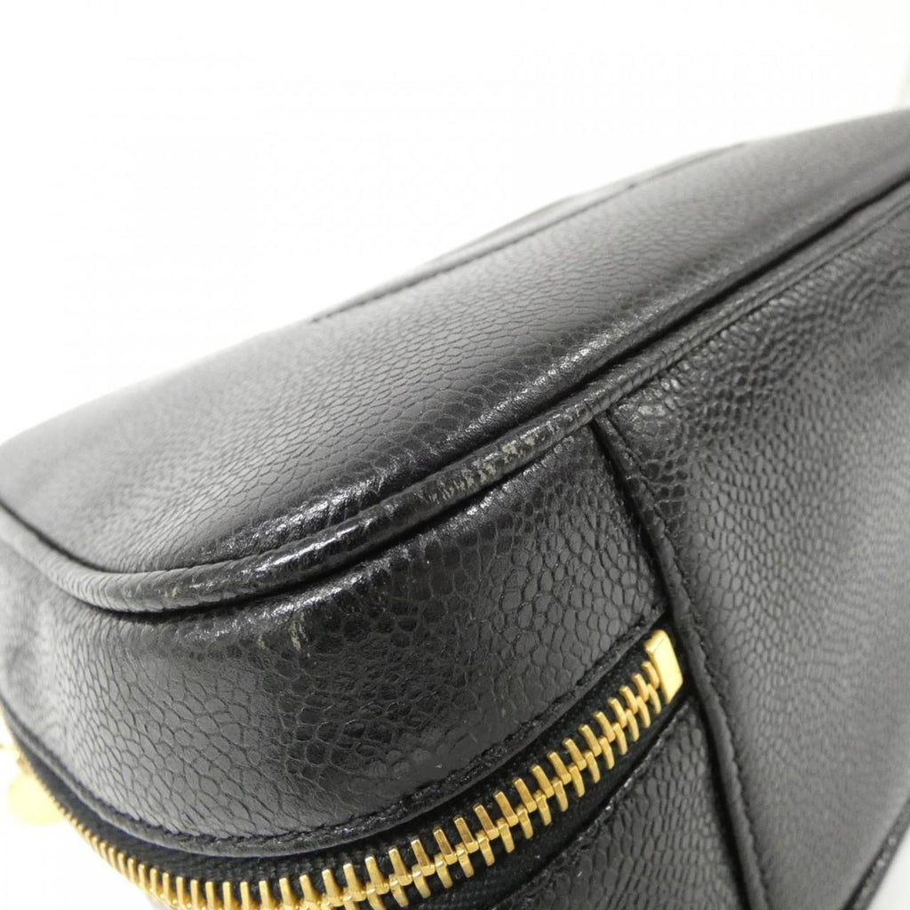 Chanel Black Caviar Leather Handbag (Pre-Owned)
