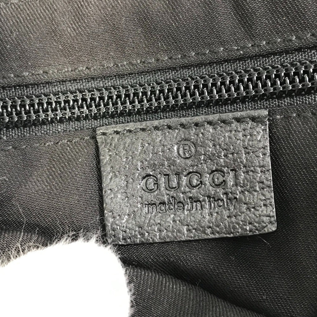 Gucci Black Gg Canvas Leather Fanny Pack (Pre-Owned)
