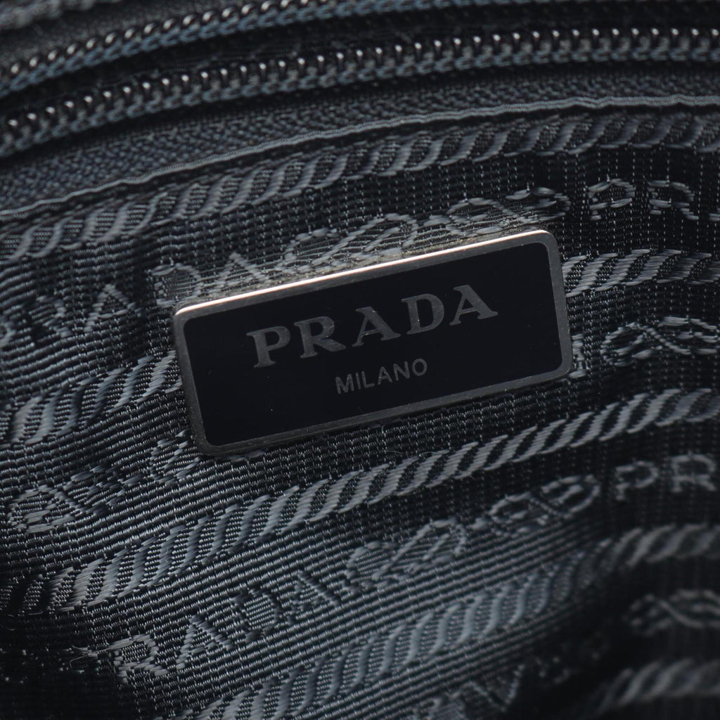 Prada Navy Nylon Saffiano Triangle Handbag Shoulder Bag (Pre-Owned)