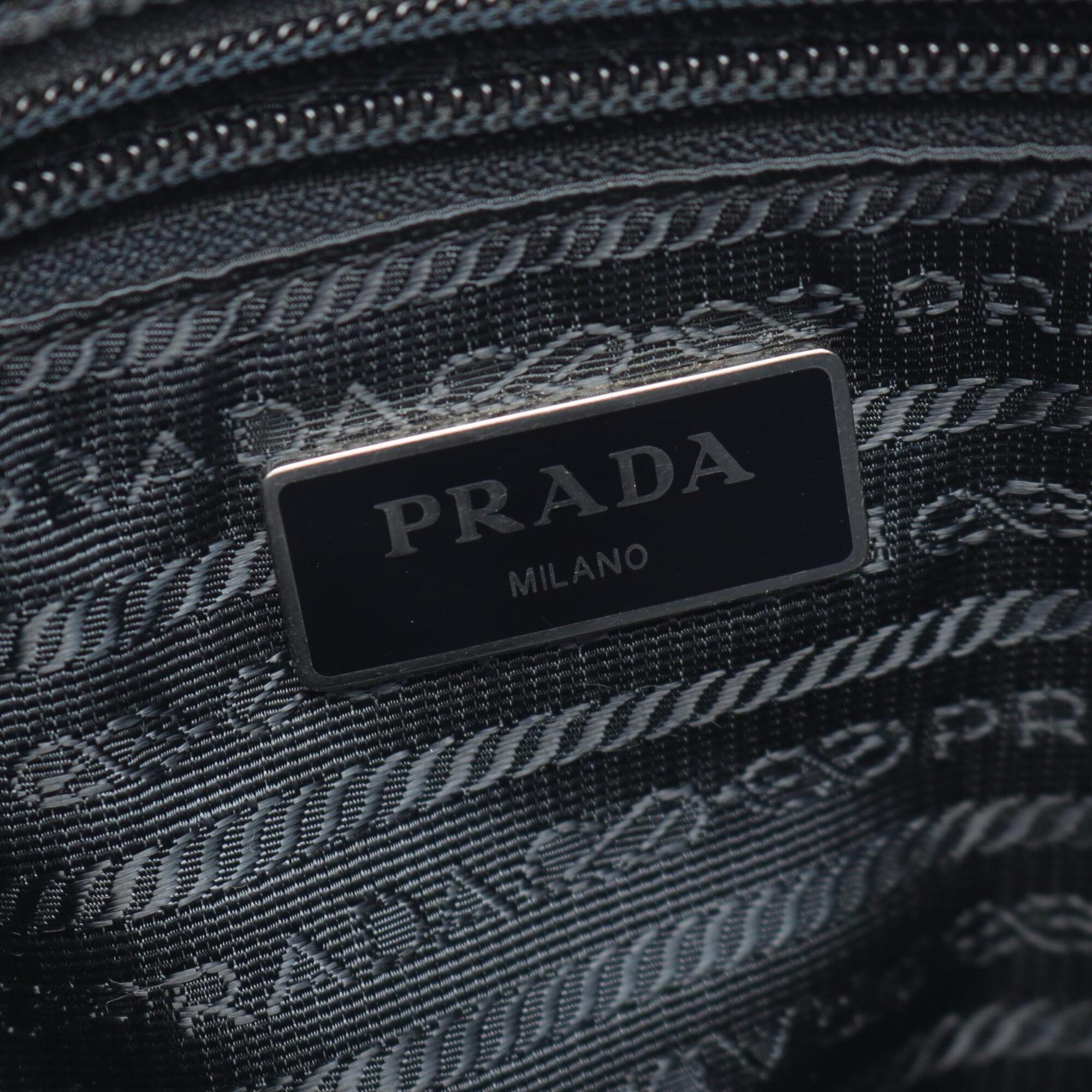 Prada Navy Nylon Saffiano Triangle Handbag Shoulder Bag (Pre-Owned)