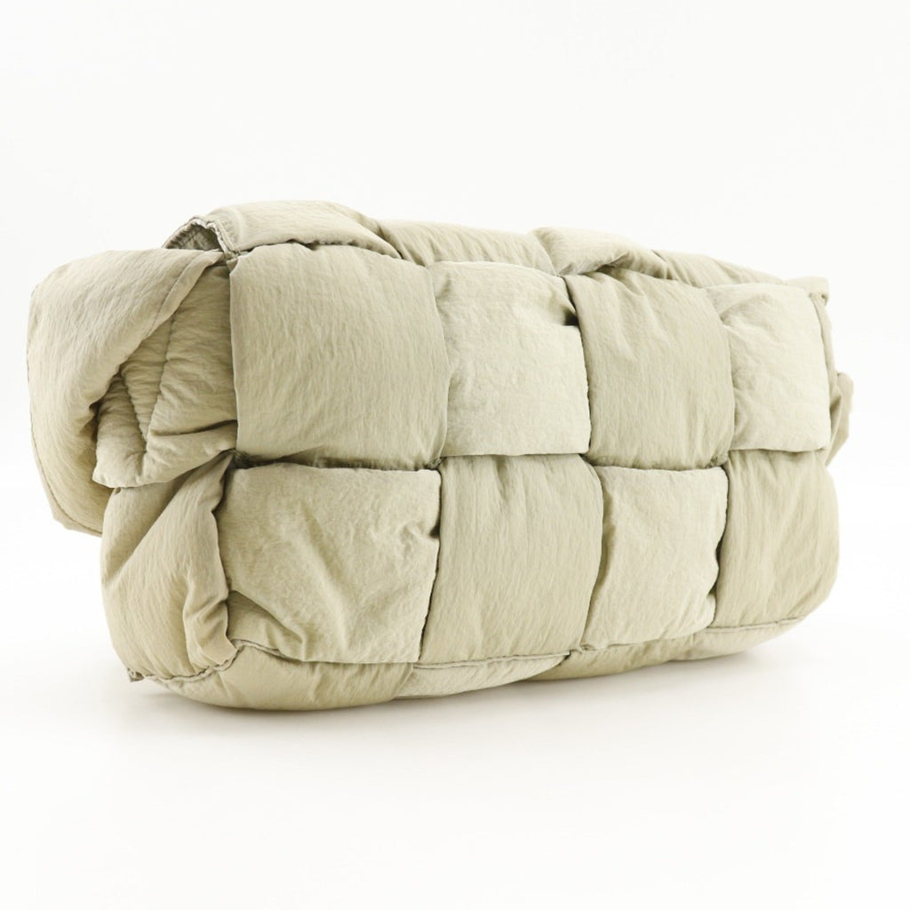 Bottega Veneta Khaki Nylon Pouch Shoulder Bag (Pre-Owned)