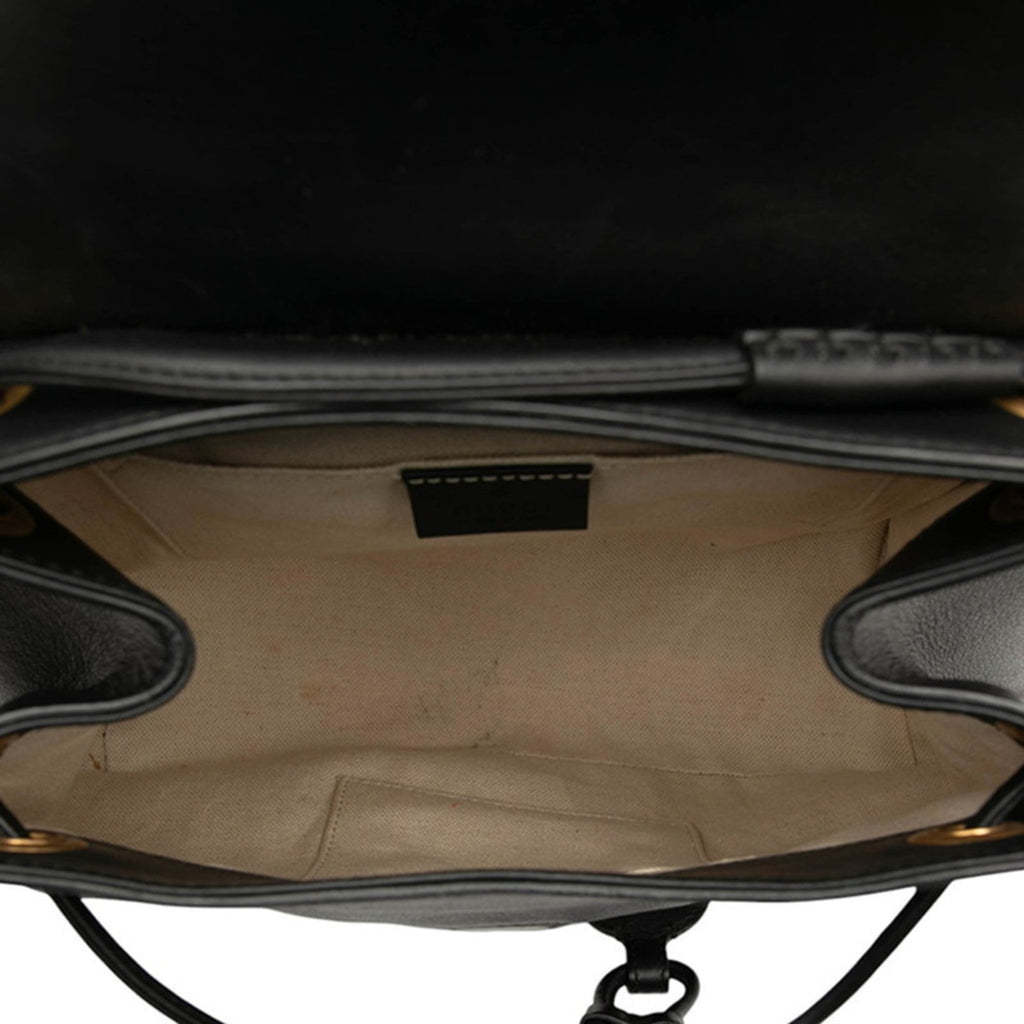 Gucci Black Leather Backpack (Pre-Owned)