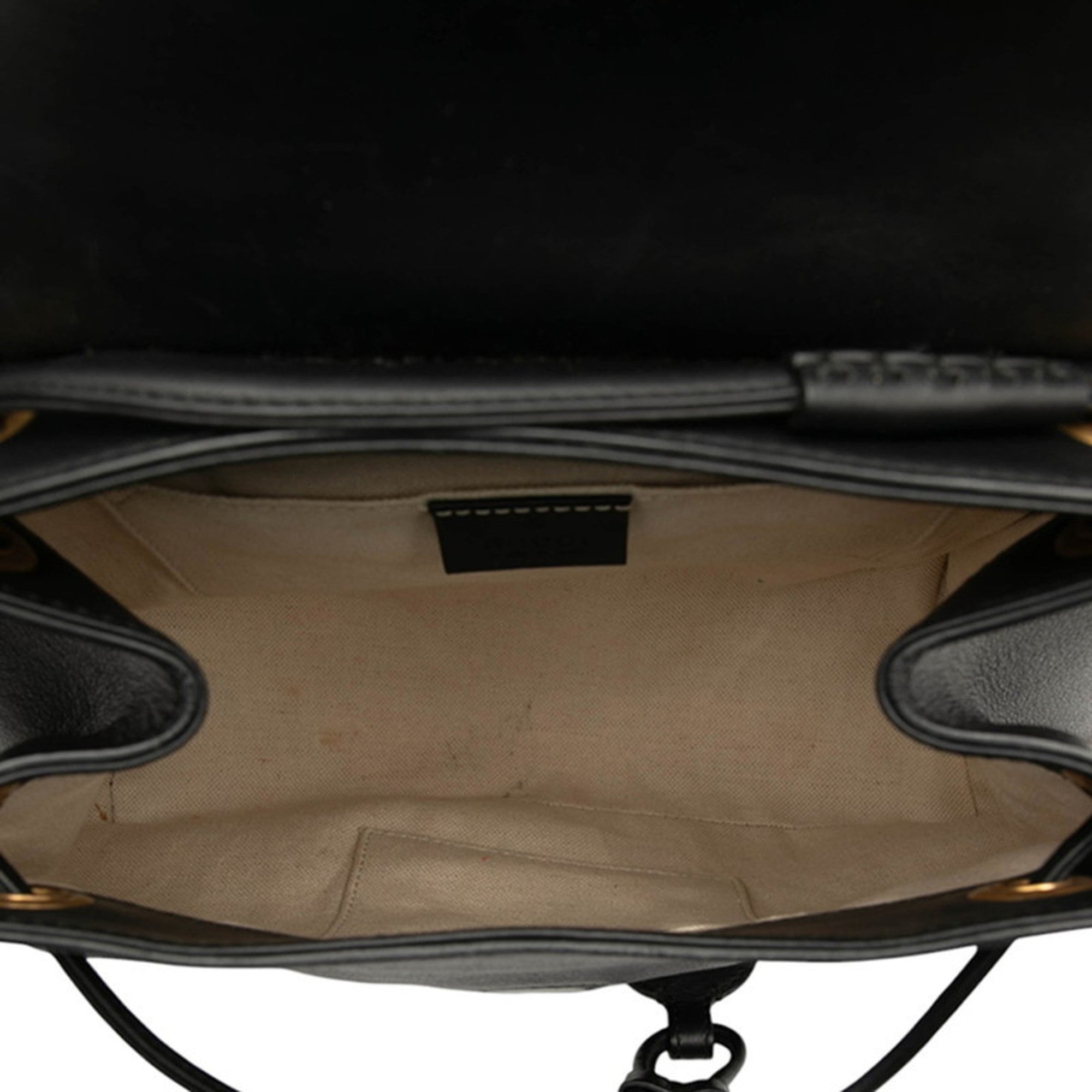 Gucci Black Leather Backpack (Pre-Owned)