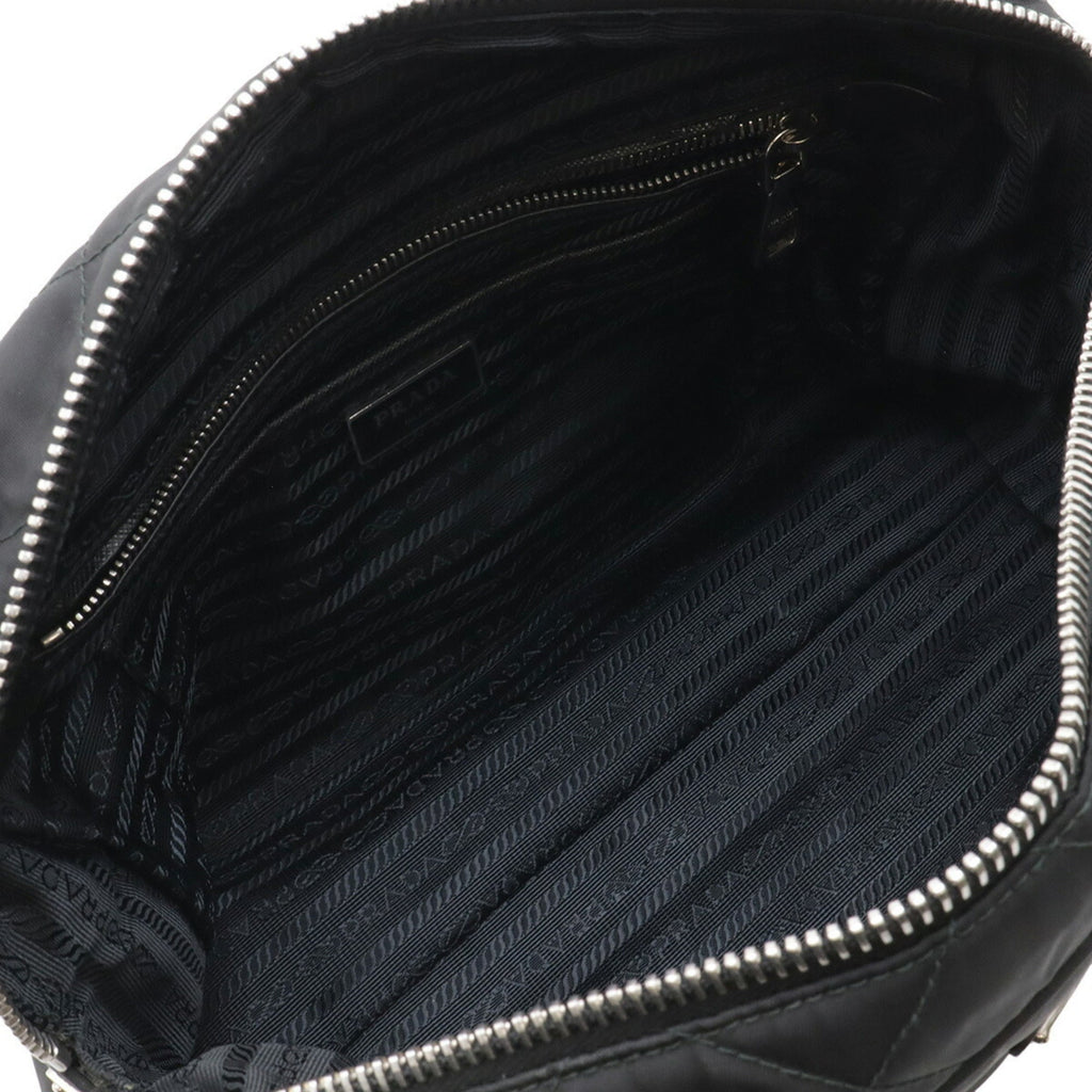 Prada Black Nero Nylon Leather Shoulder Bag (Pre-Owned)