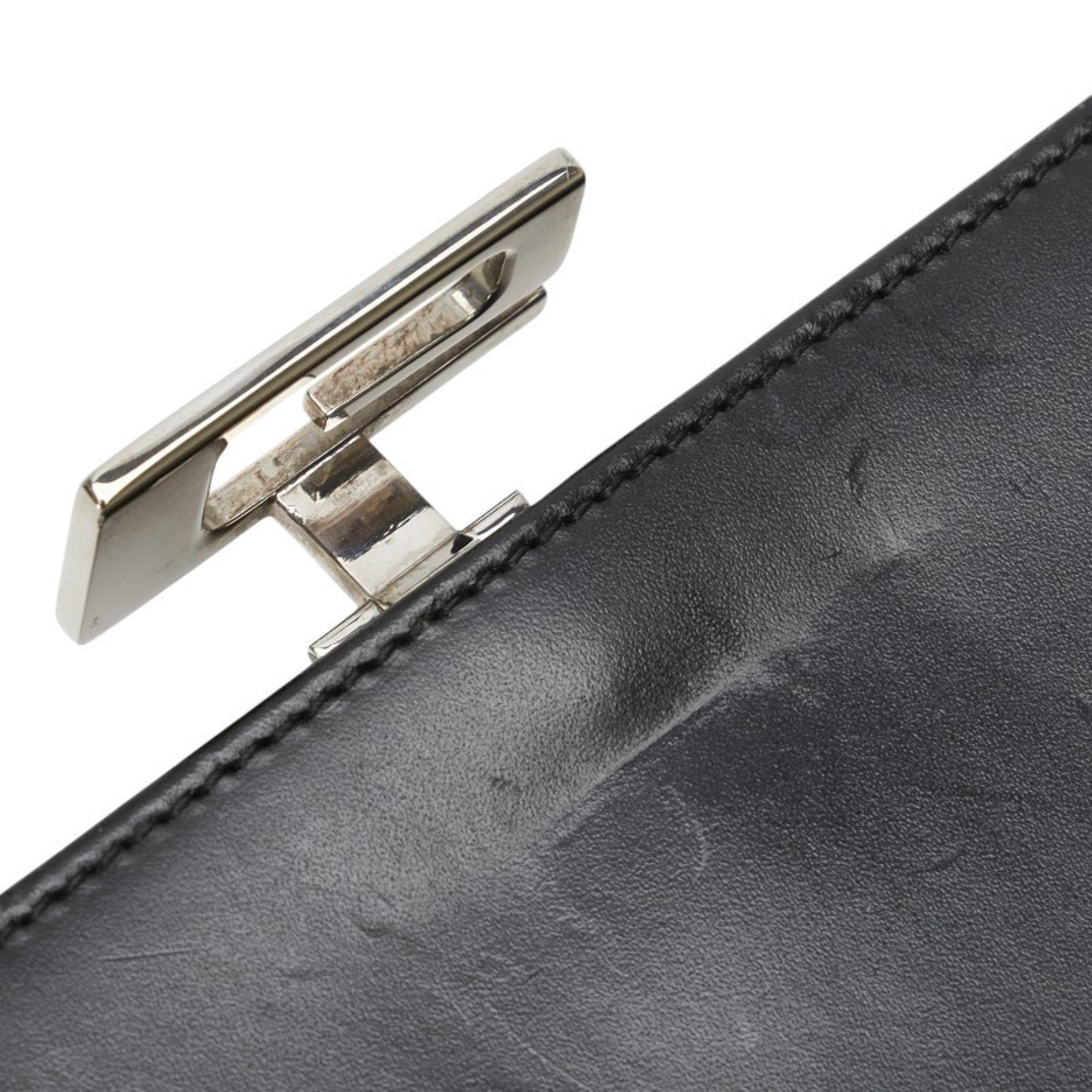 Gucci Black Leather Long Wallet (Bi-Fold) (Pre-Owned)