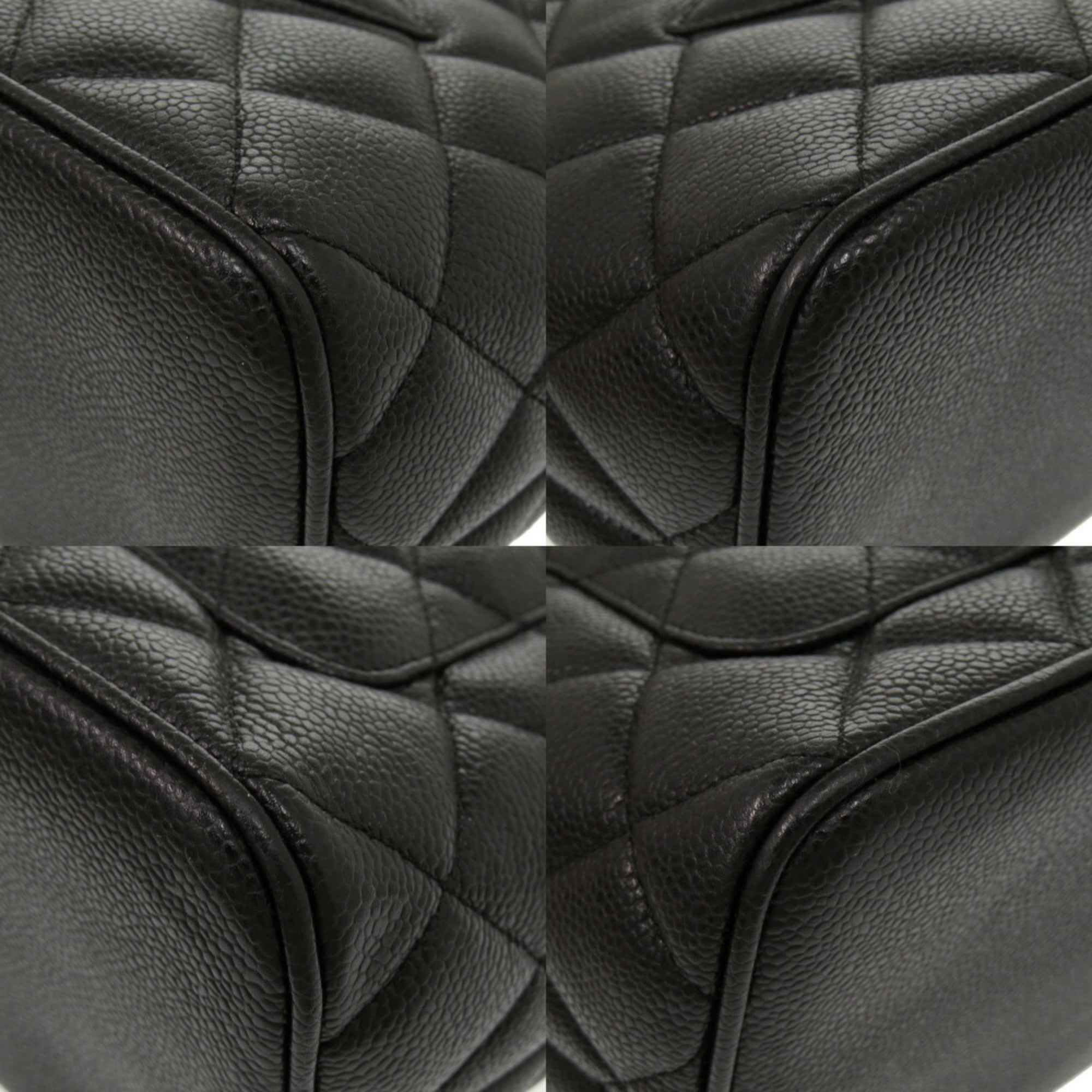 Chanel Black Grained Calfskin Tote Bag (Pre-Owned)