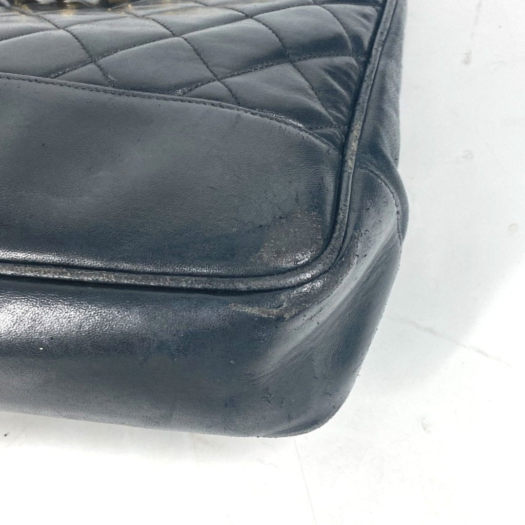 Chanel Black Gold Leather Shoulder Bag Tote Bag (Pre-Owned)