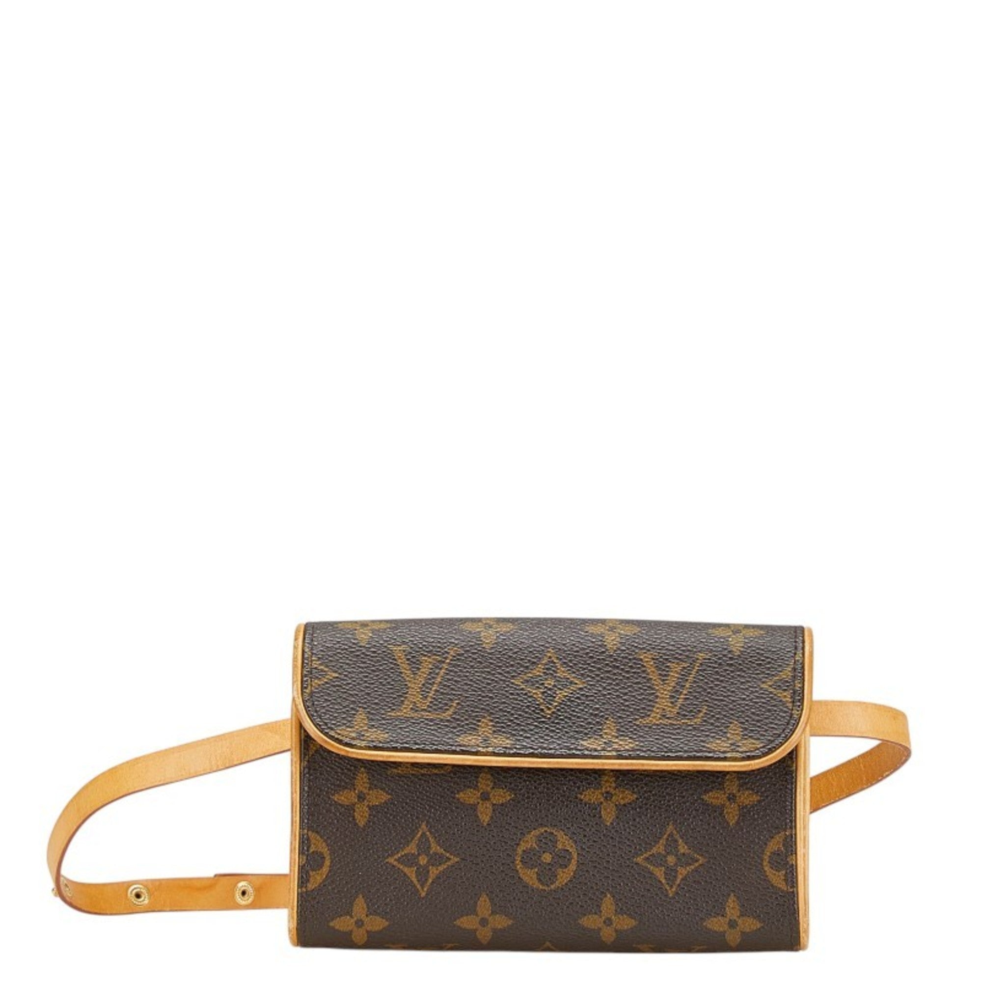 Louis Vuitton Brown Pvc Leather Pochette Sling Bag (Pre-Owned)
