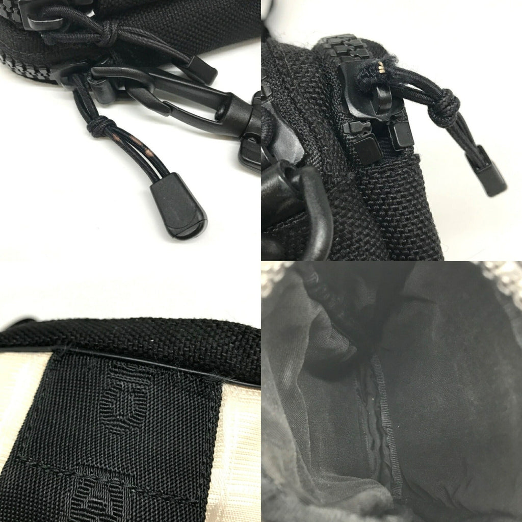 Chanel Sport Black Ivory Nylon Shoulder Bag (Pre-Owned)