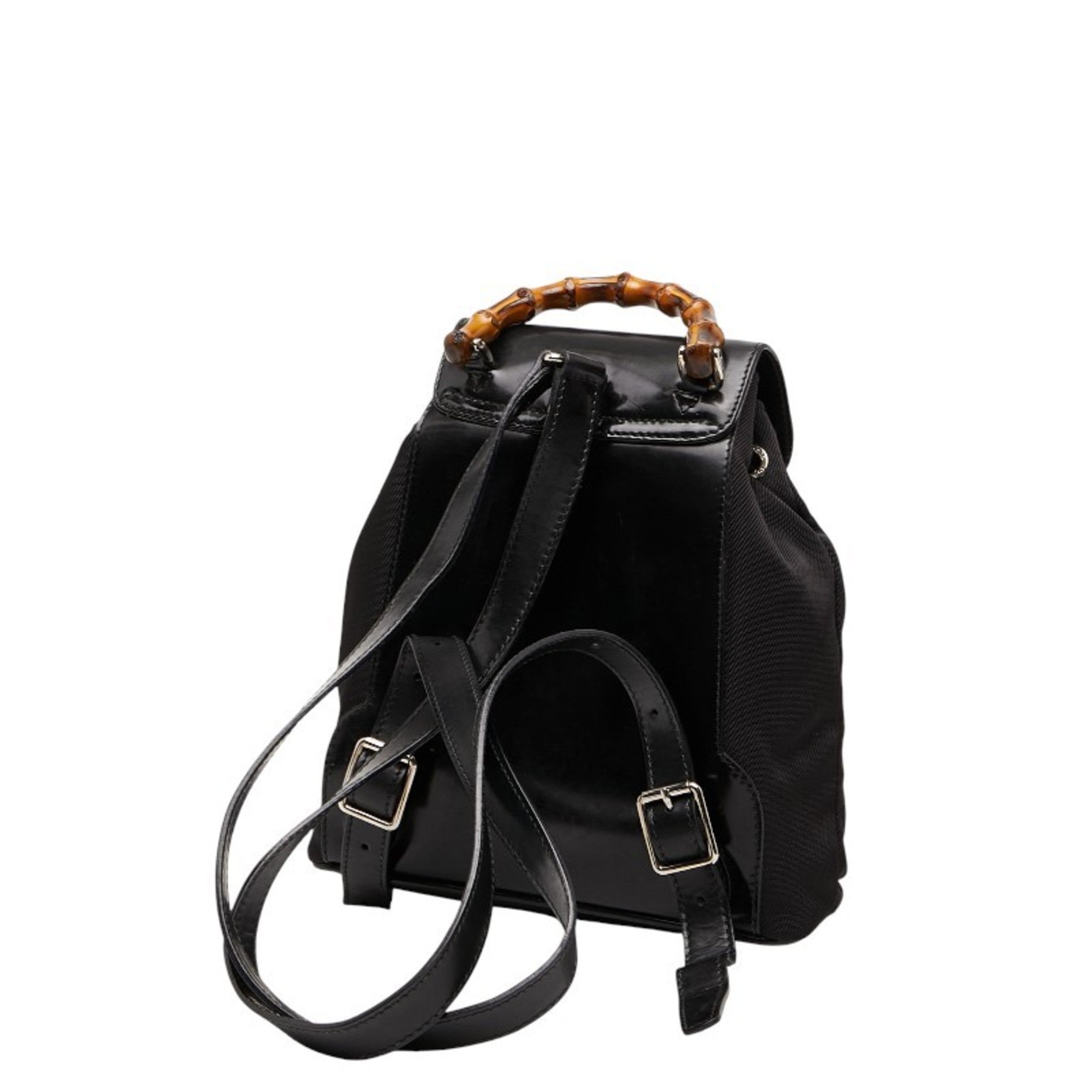 Gucci Black Nylon Leather Backpack (Pre-Owned)