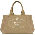 Prada Beige Canapa Handbag Tote Bag (Pre-Owned)
