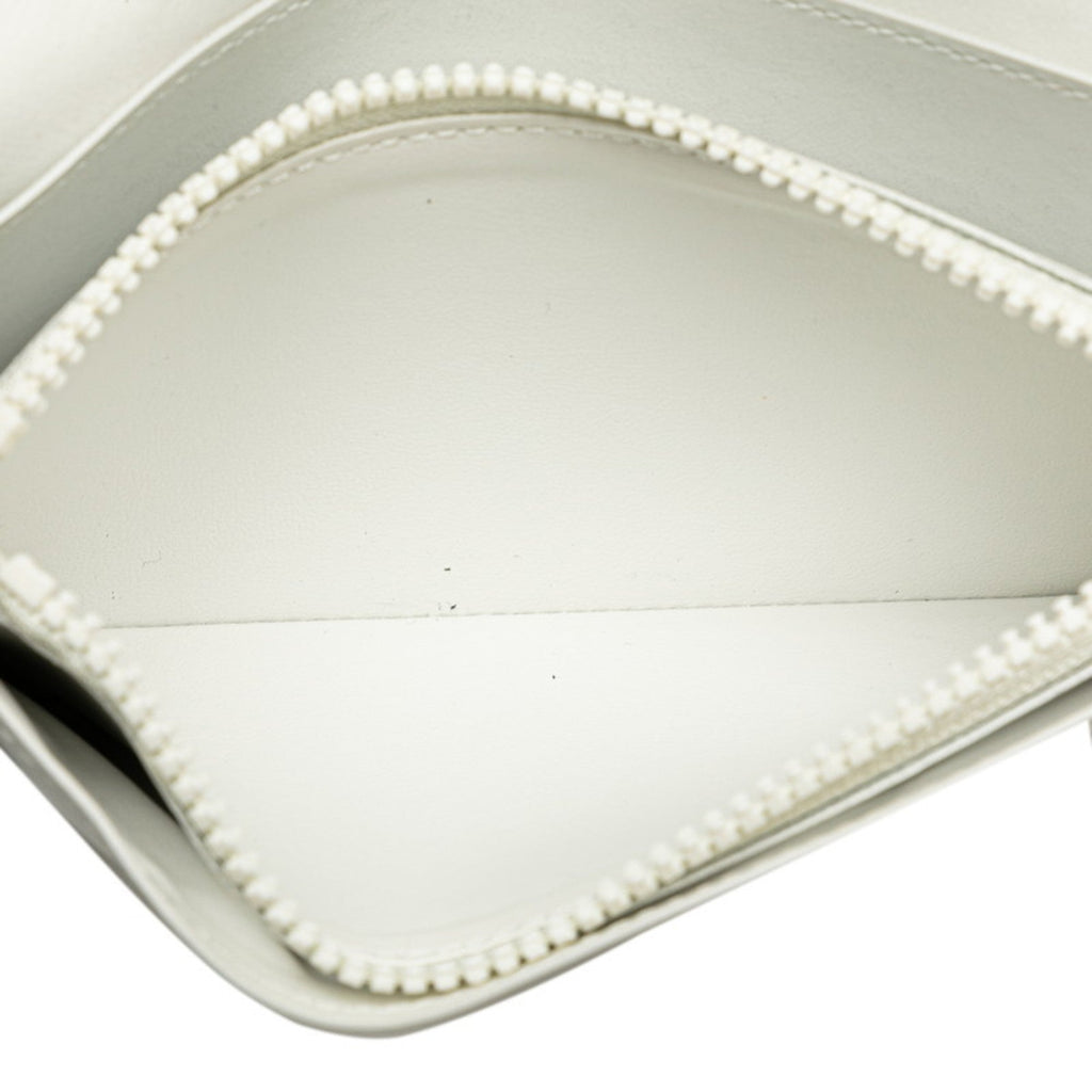 Louis Vuitton White Leather Long Wallet (Bi-Fold) (Pre-Owned)