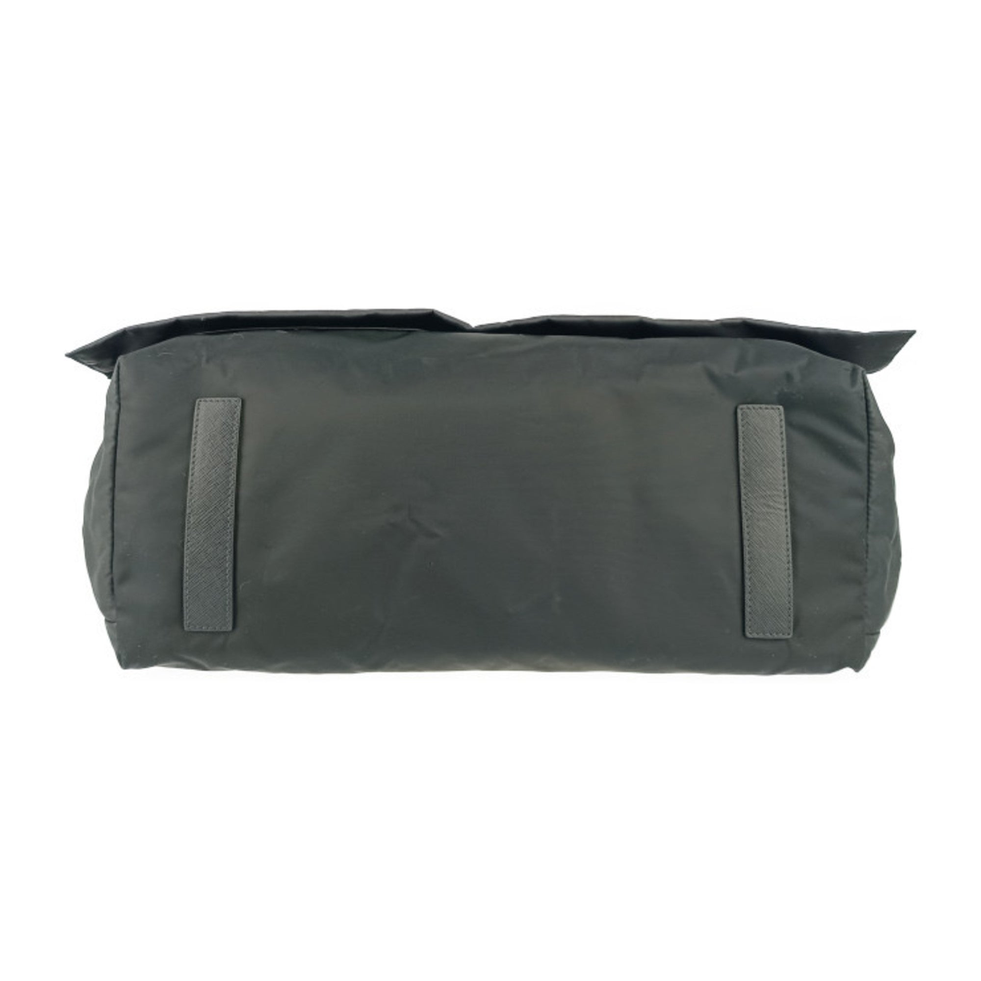 Prada Black Nylon Leather Messenger Bag Shoulder Bag (Pre-Owned)