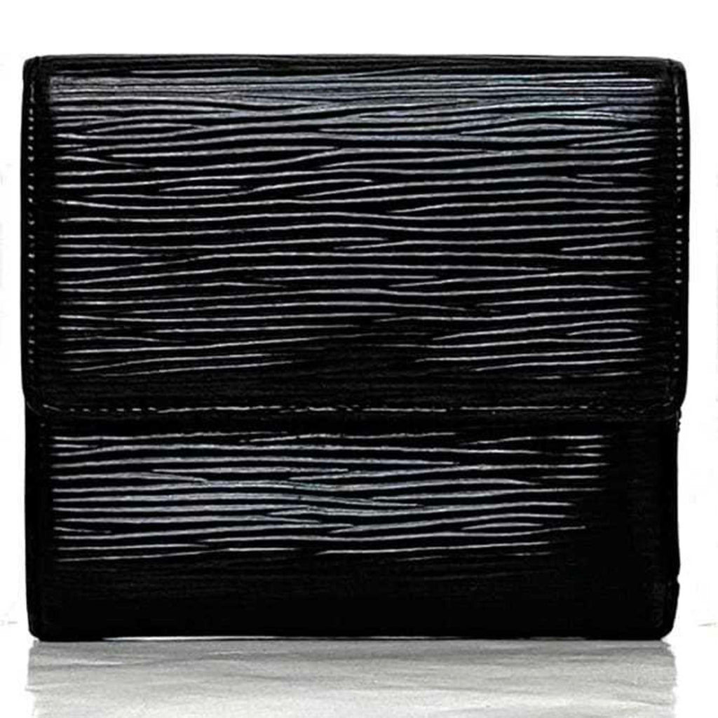 Louis Vuitton Black Noir Epi Leather Wallet (Tri-Fold) (Pre-Owned)