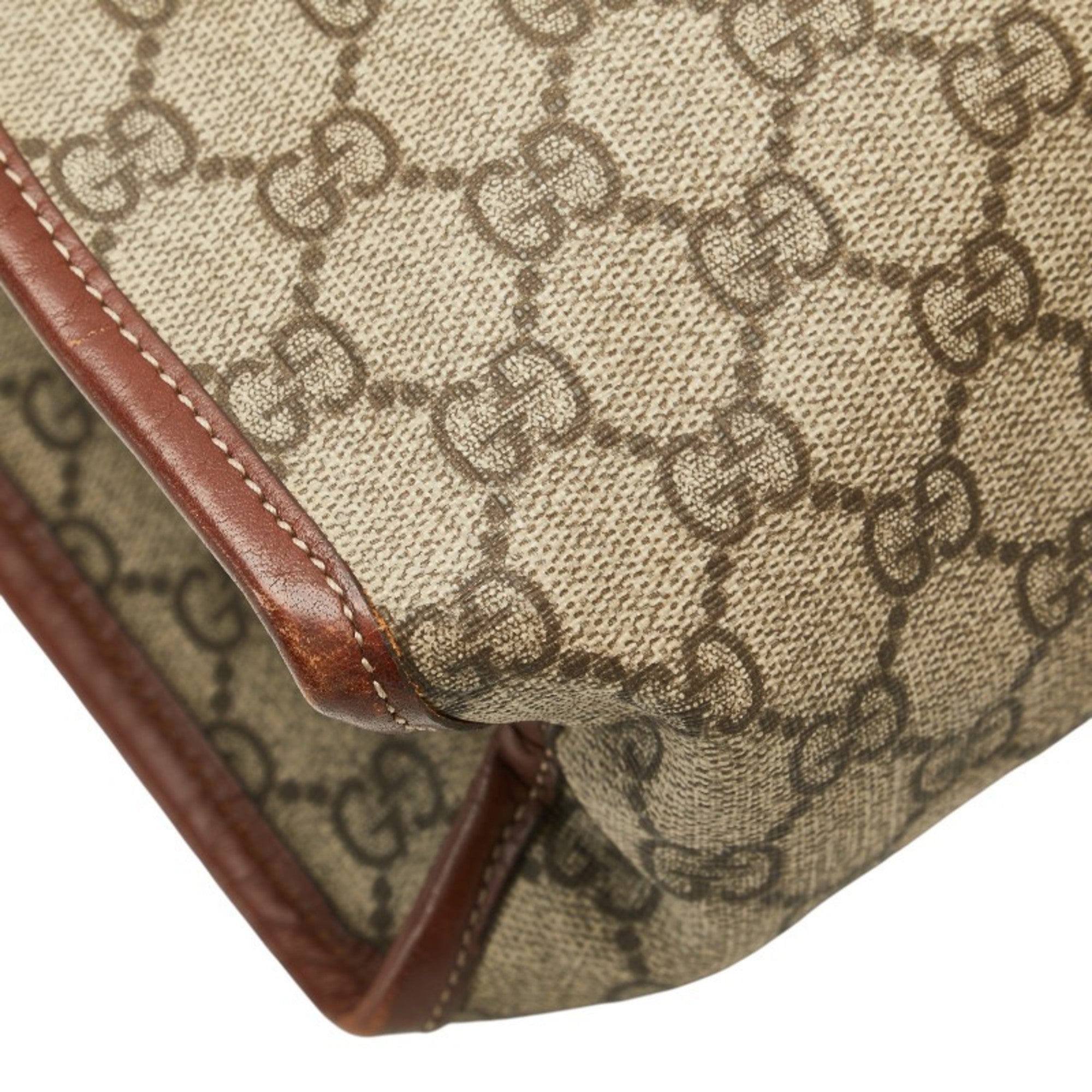 Gucci Beige Brown Pvc Leather Tote Bag (Pre-Owned)