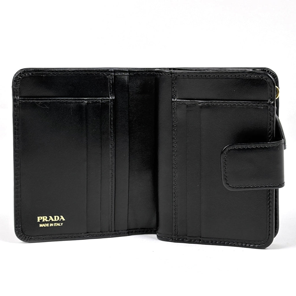 Prada Black Leather Wallet (Bi-Fold) (Pre-Owned)