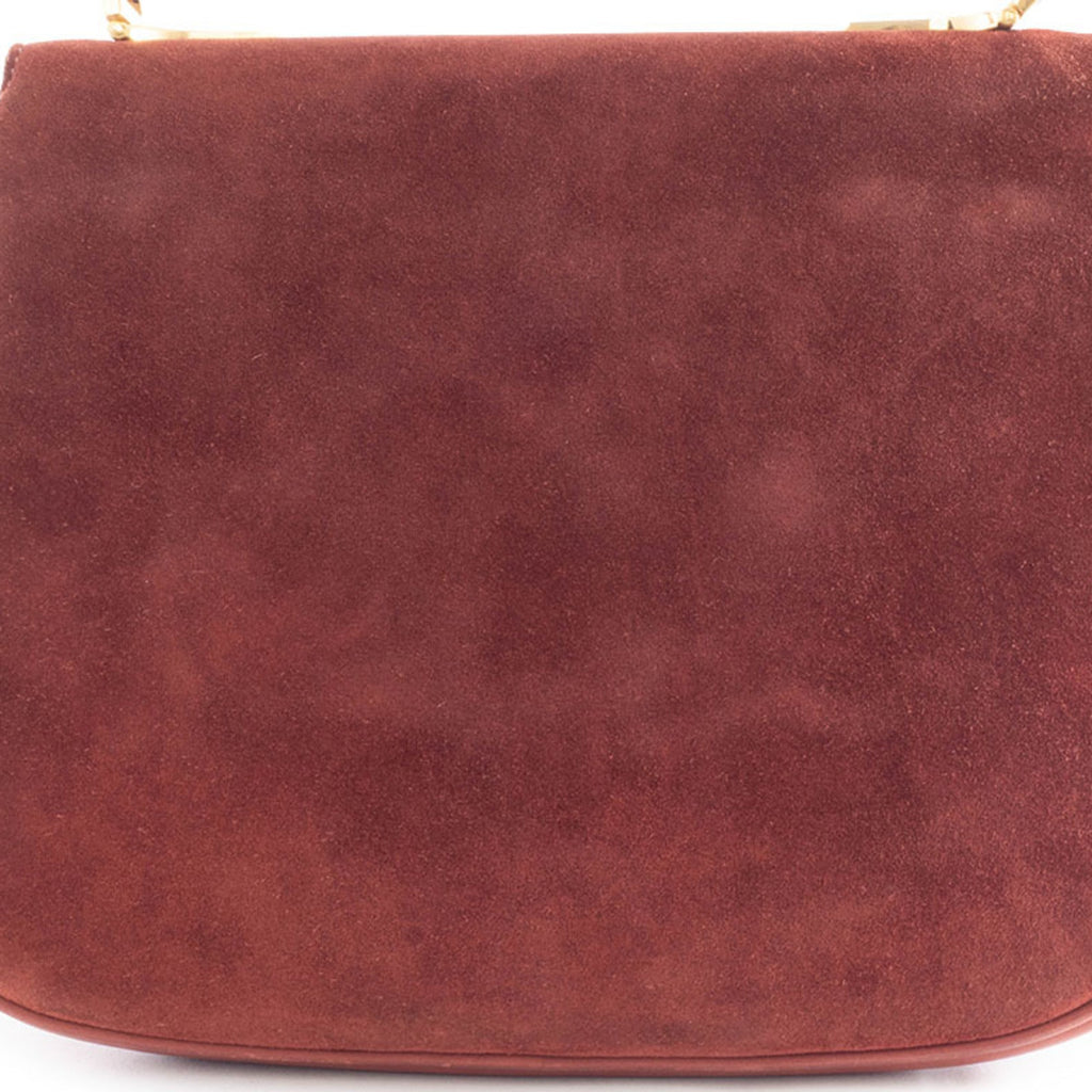 Gucci Brown Suede Handbag (Pre-Owned)